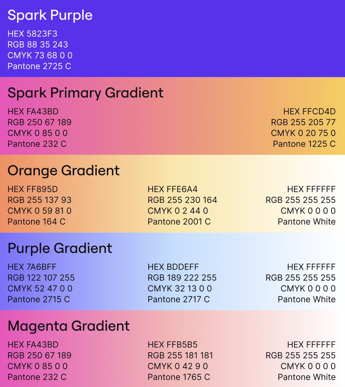 Spark Colors
